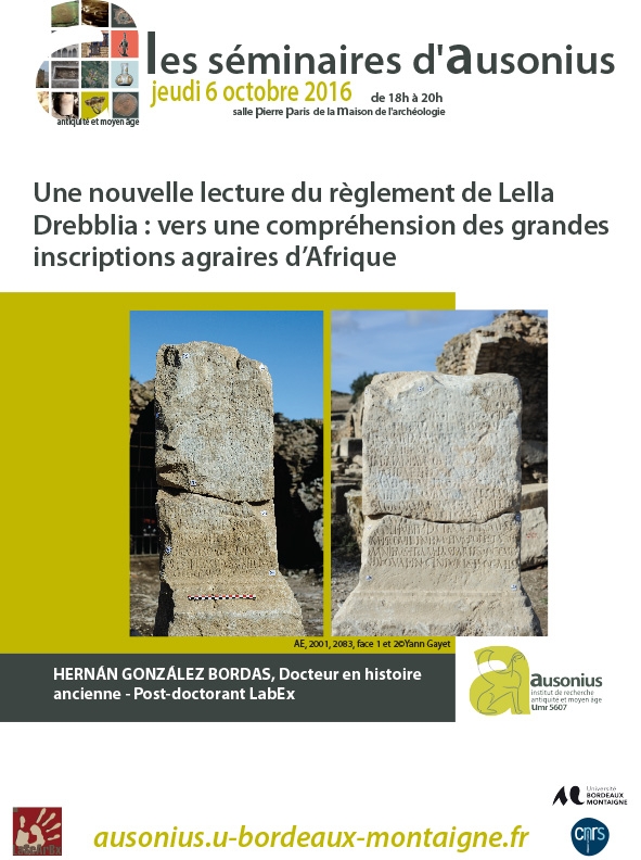 Une nouvelle lecture du règlement de Lella Drebblia : vers une compréhension des grandes inscriptions agraires d’Afrique.