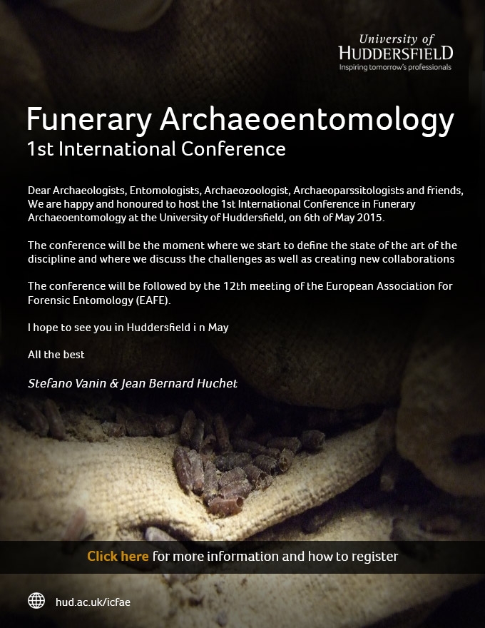 1er congrès international d'archéoentomologie funéraire, 6 mai 2015