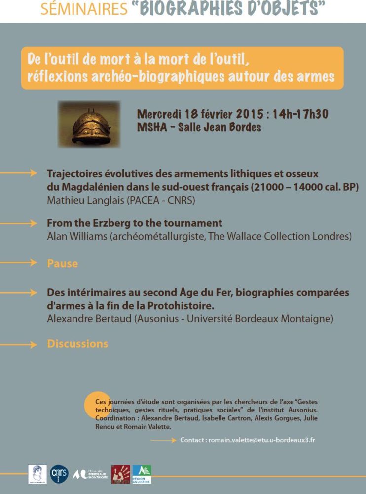 Séminaire Biographies d'objets, 18 février 2015