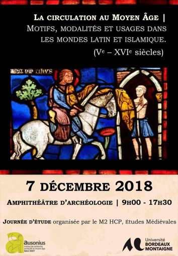 Journée d'études "La circulation au Moyen Âge" , le 7 décembre 2018