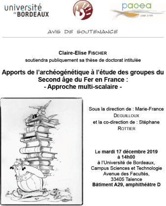 soutenance de thèse de Claire-Elise Fischer (doctorante PACEA), 17 décembre 2019
